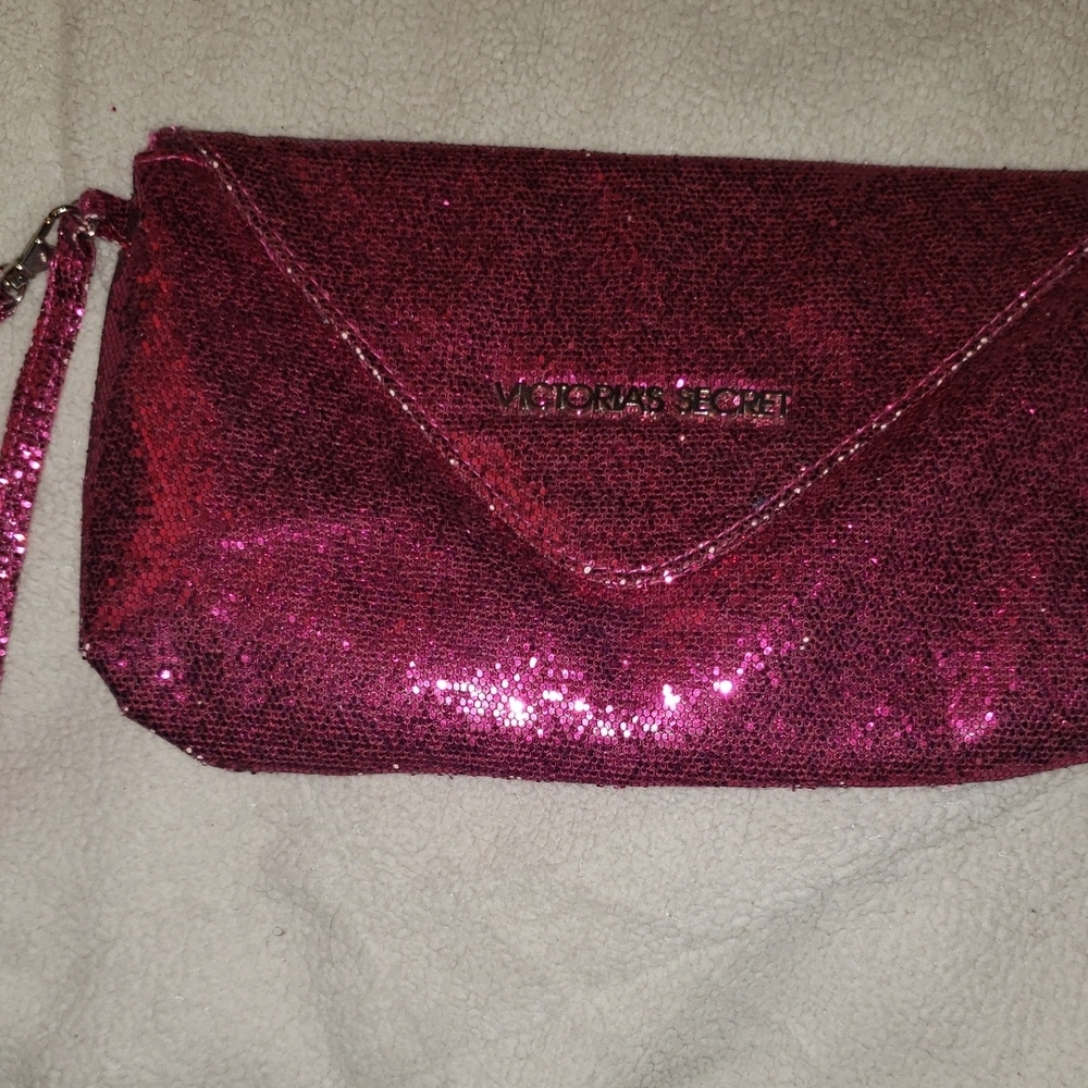 Victoria's Secret Pink Sparkly Wristlet Clutch
